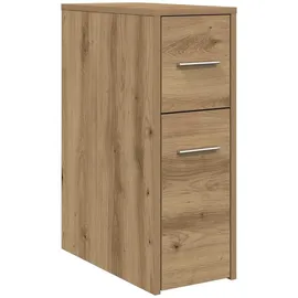vidaXL Rollschrank Holzwerkstoff 80 cm braun mit Rollen