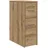 vidaXL Rollschrank Holzwerkstoff 80 cm braun mit Rollen