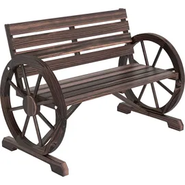 Outsunny Gartenbank 178 x 41 x 44 cm Braun