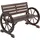 Outsunny Gartenbank 178 x 41 x 44 cm Braun