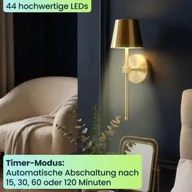 ideoon lights Elegante LED Wandleuchte (2er-Set) 44 hochwertige LEDs Gold