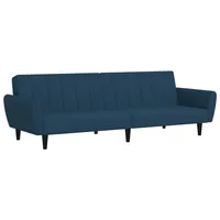 vidaXL Schlafsofa 2-Sitzer Blau Samt