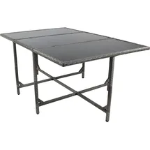 VCM 7-tlg Gartenmöbel Set Rattan Garten Set - Raloso grau H. 72 x B. 170 x T. 110 cm