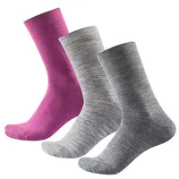 Devold Of Norway Daily Merino Light Lange Socken 3 Paare - Anemone Mix - EU 36-40