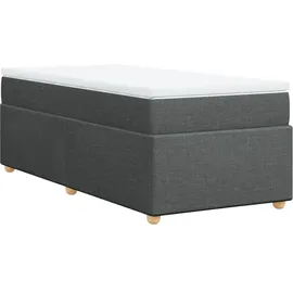 vidaXL Boxspringbett 100 x 200 cm Dunkelgrau