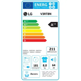 LG V3RT8N Wärmepumpentrockner (8 kg)