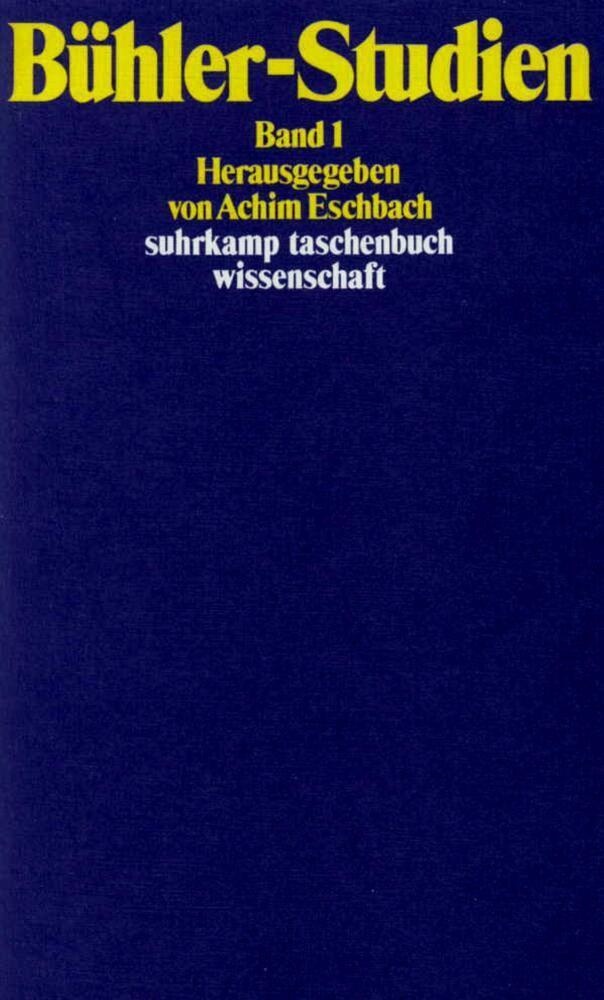 Bühler-Studien.Bd.1 - Karl Bühler  Taschenbuch