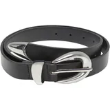 URBAN CLASSICS Chunky Buckle Loop Gürtel Polyurethan Schwarz/Silber L/XL