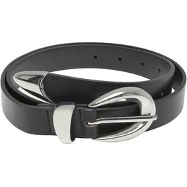 URBAN CLASSICS Chunky Buckle Loop Gürtel Polyurethan Schwarz/Silber L/XL