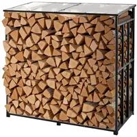 Vevor Metall Kaminholzregal, 143x70x143 cm Brennholzregal, Kaminholzunterstand, max. Tragkraft