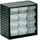 TRESTON Kleinteilemagazin Kunststoff 31 x 29 x 18 cm Lichtgrau 12 Schubladen