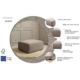 Home Affaire Polsterhocker Noord 92 x 44 x 66 cm Braun