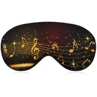 Schlafmaske, klassische Musiknote, Schlafaugenmaske, Augenbinde mit verstellbarem Riemen, weiche Augenabdeckung zum Ausblenden von Lichtern