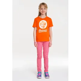 LOGOSHIRT T-Shirt "Brandt Zwieback", Mädchen, Gr. 122/134, orange, 100% Baumwolle, bedruckt, normal, Rundhals, Shirts T-Shirt, mit Retro-Print