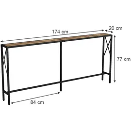 Vicco Lima Konsolentisch 174 x 20 x 77 cm braun