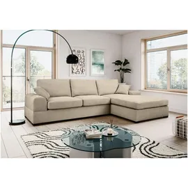 xonox Eckcouch Strukturstoff 3-Sitzer Beige