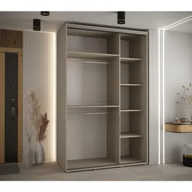 möbel kryspol Schwebetürenschrank Dakota 150 x 235,2 x 60 cm Schwarz