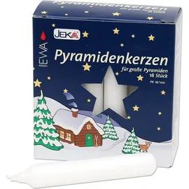 Ebersbacher Kerzenfabrik GmbH Pyramidenkerzen 18/100 weiss 17x100 mm 18 Stück