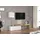 OTTO home TV-Wand OTTO HOME "Chronos TV-Set, Wohnwand – Elemente frei platzierbar, Made in Italy", weiß (weiß hochglanz, eiche wotan), B:240cm H:190cm T:40cm, Kastenmöbel-Sets, Lowboard Breite 240 cm, Hängeschrank Breite 50 cm, Made in Italy