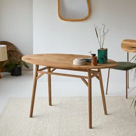 Tikamoon Schreibtisch Elena Teakholz massiv / Beige