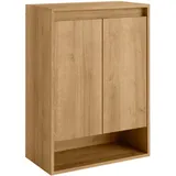 Fackelmann NATURA Doppel Midischrank 60,2 x 82,6 x 32 cm Braun