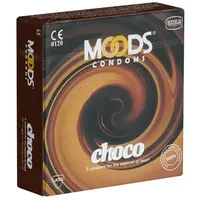 Moods Condoms MOODS Choco Condoms 3 Kondome mit Schokoladen-Aroma für köstliche Momente zu zweit