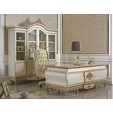 Schreibtisch Büro Tisch Klassischer Designer Office Tische Barock Rokoko E67 Neu - Weiß