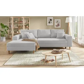 Sofa.de Ecksofa mit Schlaffunktion ¦ grau ¦ Maße (cm): B: 275 H: 91 T: 173.0