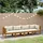 vidaXL Garten-Lounge-Set 4-Sitzer creme Akazie