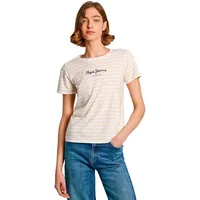 Pepe Jeans Damen. Elba T-shirt gelb (S), Lässig, Kurzarm,