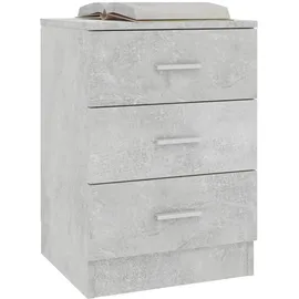 vidaXL Nachttisch Betongrau 38x35x56 cm Holzwerkstoff