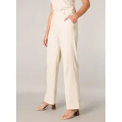 Stoffhose BASE LEVEL, Damen, Gr. 38, Länge 32, beige, Stoff, Obermaterial: 77% Viskose, 20% Nylon, 3% Elasthan, unifarben, casual, normal, Hosen, mit Schlag und Elasthan