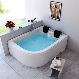 Home Deluxe Blue Ocean XL Whirlpoolbadewanne 120 x 180 cm links