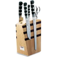 Friedr. Dick Dick Messerblock mit Messer, 1905 (Santoku, Kochmesser, Universalmesser, Officemesser, Küchenschere, Messerblock Silber