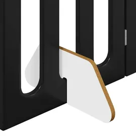 vidaXL Faltbarer Haustierzaun 4 stk. Schwarz Eichen-Optik - Schwarz