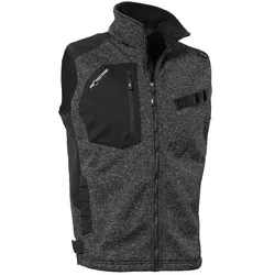 Strick-Fleeceweste "PROTECTANO" - XL - schwarz/meliert