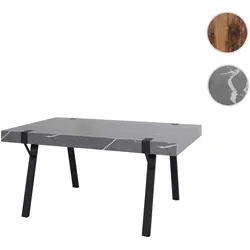 Esstisch HWC-L54, Tisch K√ochentisch Esszimmertisch, Industrial Metall 150x90cm ~ Marmor-Optik grau