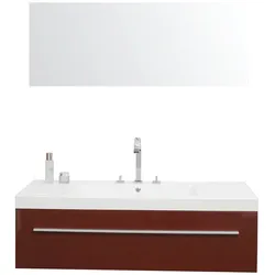 Badset Bern rot  Badmoebel Set