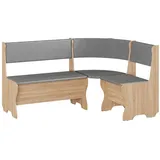 RODNIK Eckbank "Malta" Truhenbank, Holzoptik Sonoma Eiche, Kunstleder