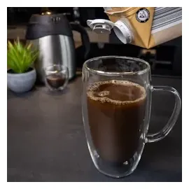 Intirilife Doppelwandiges Thermoglas Set 0,4 l 4 St.