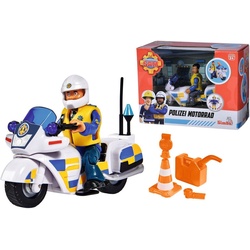 SIMBA Spielzeug-Motorrad Feuerwehrmann Sam, Polizei Motorrad mit Figur bunt