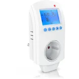 Bearware WLAN Thermostat Steckdose - Steckdosenthermostat - WiFi Smart Life, TUYA - für Heizgeräte - mit Share-Funktion - 5°-35°C - kompatibel ... Weiß