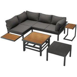 XDOVET Gartenlounge-Set 7-tlg. Grau