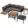 XDOVET Gartenlounge-Set 7-tlg. Grau