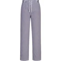PORTWEST Kochhose Bromley, Hosenlänge: Reg, Farbe: Blau/Weiß kariert, Größe: XS, C079CHRXS