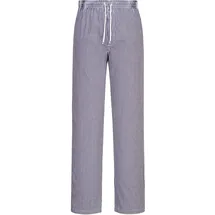 PORTWEST Kochhose Bromley, Hosenlänge: Reg, Farbe: Blau/Weiß kariert, Größe: XS, C079CHRXS