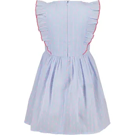 blue seven Sommerkleid BLUE SEVEN "Blue Seven Kleid", Mädchen, Gr. 116, blau (5100, mittelblau), 100% Baumwolle, normal, Rundhals, Kleider Sommerkleid