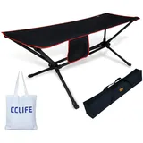 CCLIFE Camping Hängematte mit Gestell 80 kg 4,5 kg mit Einkaufstasche - Schwarz