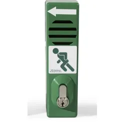 Schwenk-Türwächter, für Türklinken, Profilhalbzylinder, grün