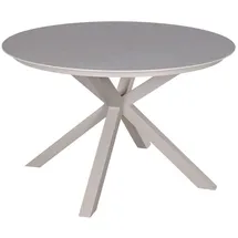 bene living Tisch Malaga Ø 120 x 76 cm Weiß/Grau